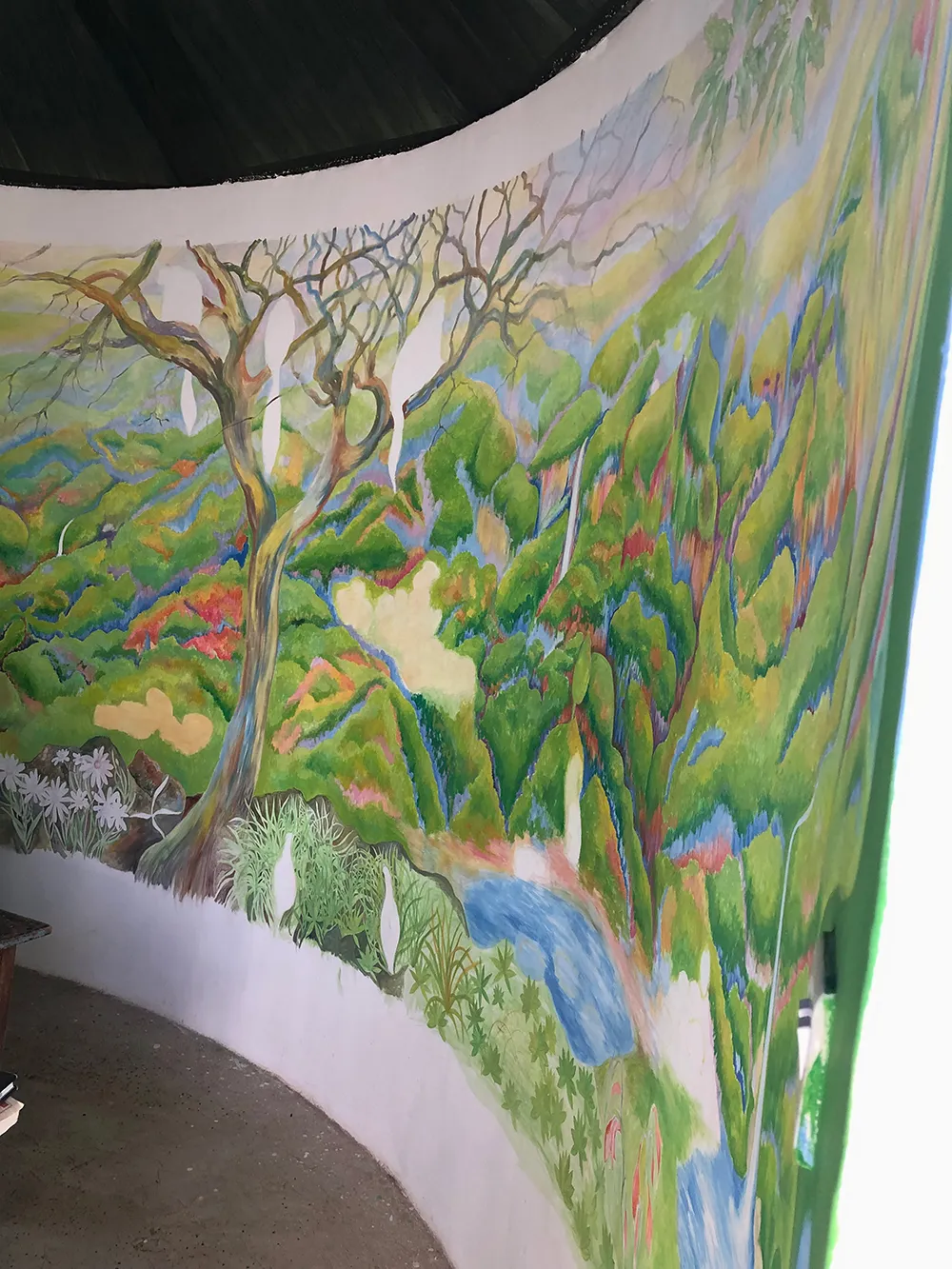 Tree panel mural